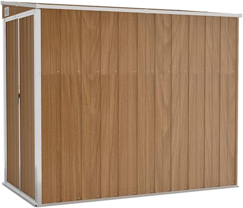 bleujardin Abri de Jardin Mural Marron 118x194x178 cm Acier galvanisé, Maison & Jardin, Pelouses & Jardins, Vie en extérieur, Structures extérieures, Cabanes & abris de Jardin, Brun, (Poids 31.54KG)