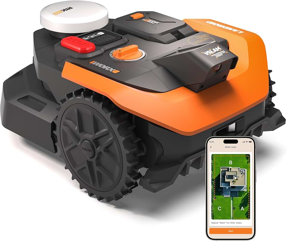 bleujardin - Tondeuse robot Vision Cloud 2WD - 500m², IA, VSLAM+RTK, appli - WR305E