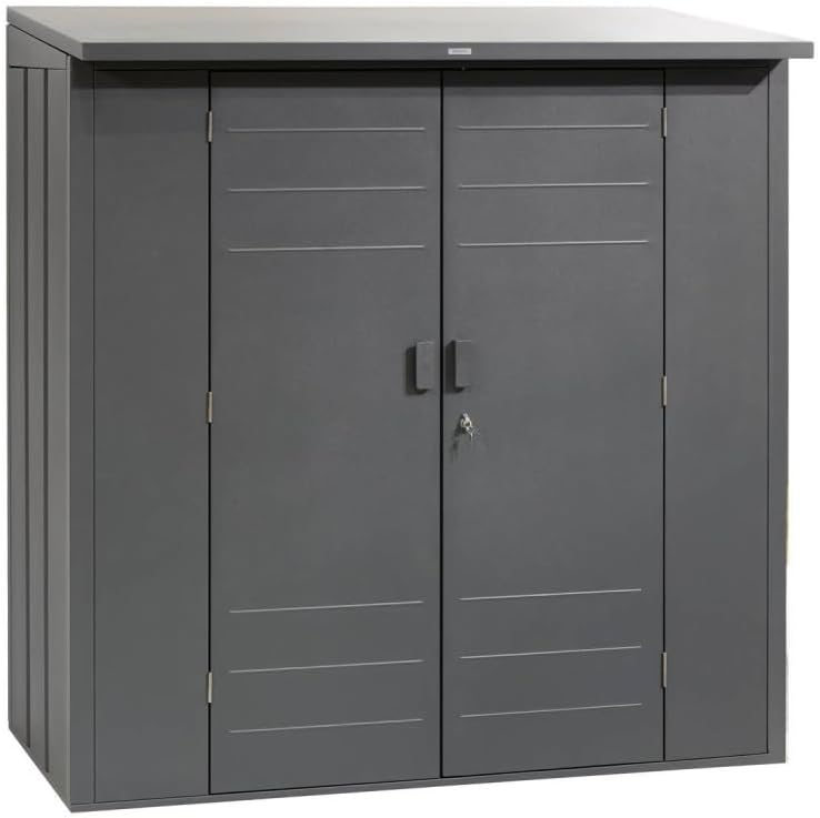 bleujardin - Abri de Jardin Forgia 2,2m² - acier graphite robuste