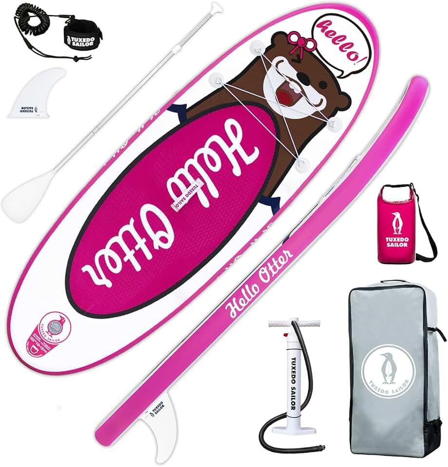 bleujardin Paddle Gonflable Adulte, Planche de Stand Up Paddle Gonflable, Sup Paddle Board Gonflable avec Accessoires Complets, Planche de Surf Paddle