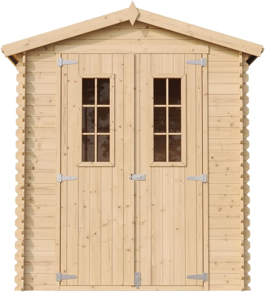 Abri de Jardin en Bois - Stockage extérieur I196xL136xH218 cm/ 1.98 m2 Petit abri à Outils, Local à vélos - bleujardin M367C
