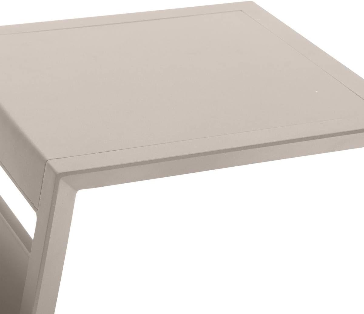 bleujardin - Allure table de jardin carrée 55x45x55cm aluminium argile