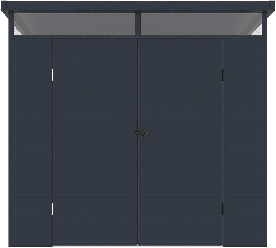 bleujardin - Abri de jardin MINARO - 4,57 m² - résine anthracite avec plancher