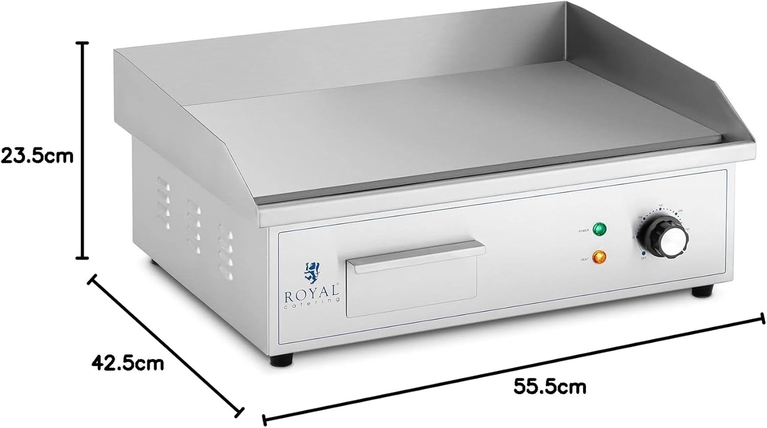 bleujardin - plancha électrique pro 530x350 mm 3000W RCPG42-S