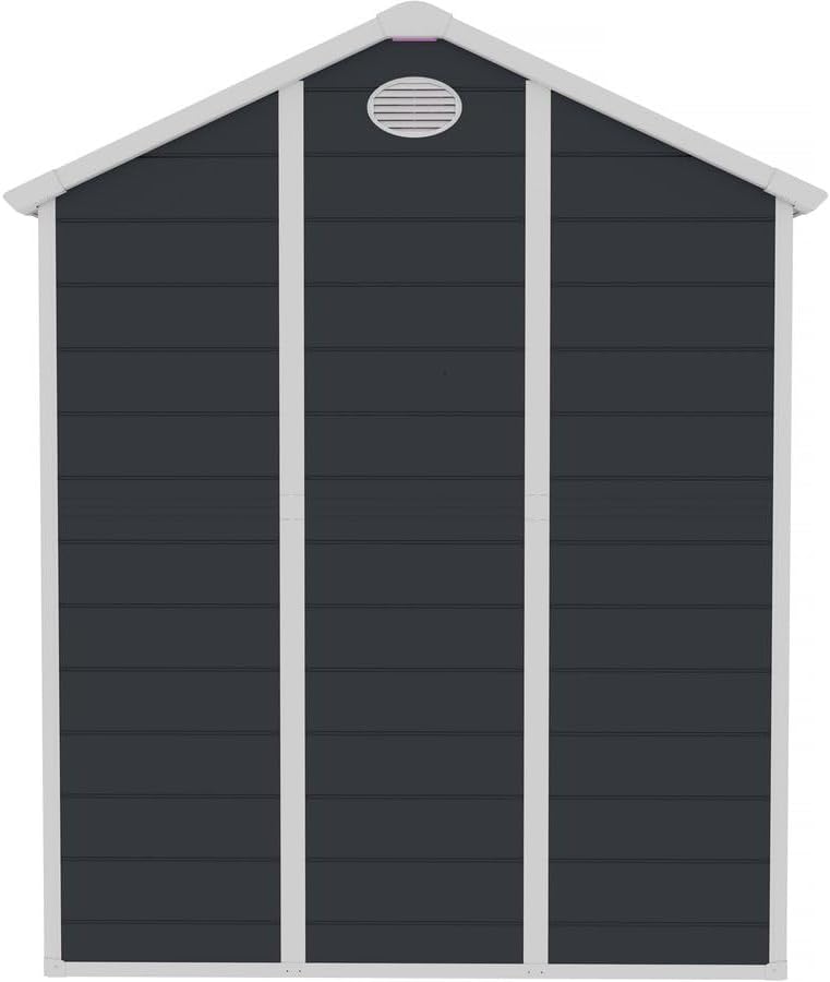 bleujardin - Abri de Jardin Résine Texas 5.23 m² Anthracite - Ancrages Intérieurs - Antirouille/Anti-UV
