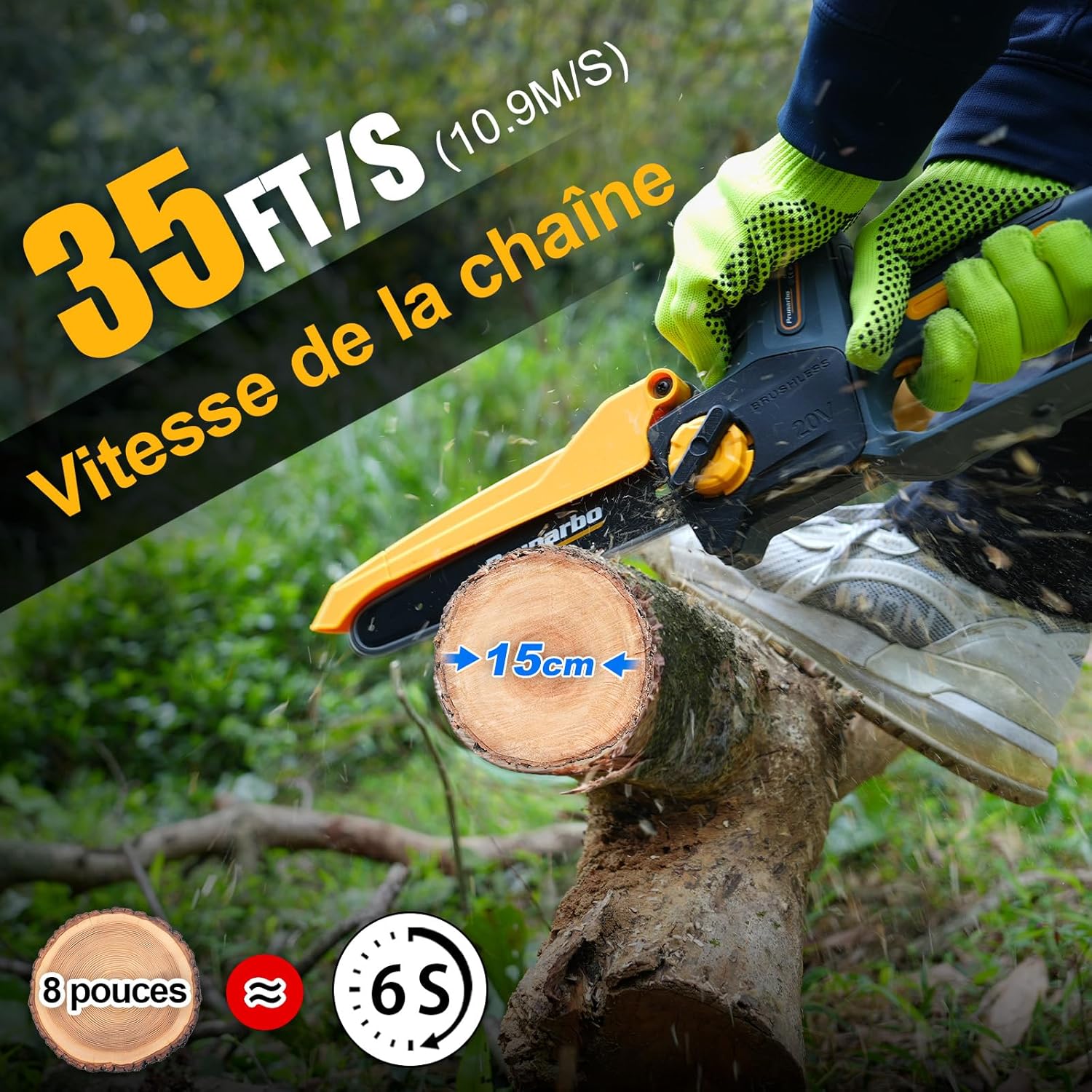 Mini tronçonneuse sur perche - 8