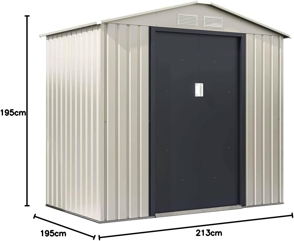 bleujardin - Nebraska - abri métal 4,07 m² - double porte