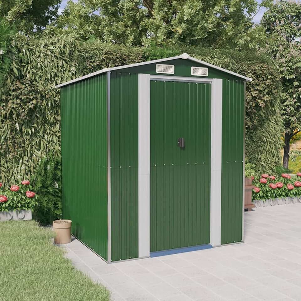 bleujardin Abri de Jardin Vert 192x191x223 cm Acier galvanisé,Abris de Jardin,Abri de Stockage pour Jardin,Abri d'outils de Jardin