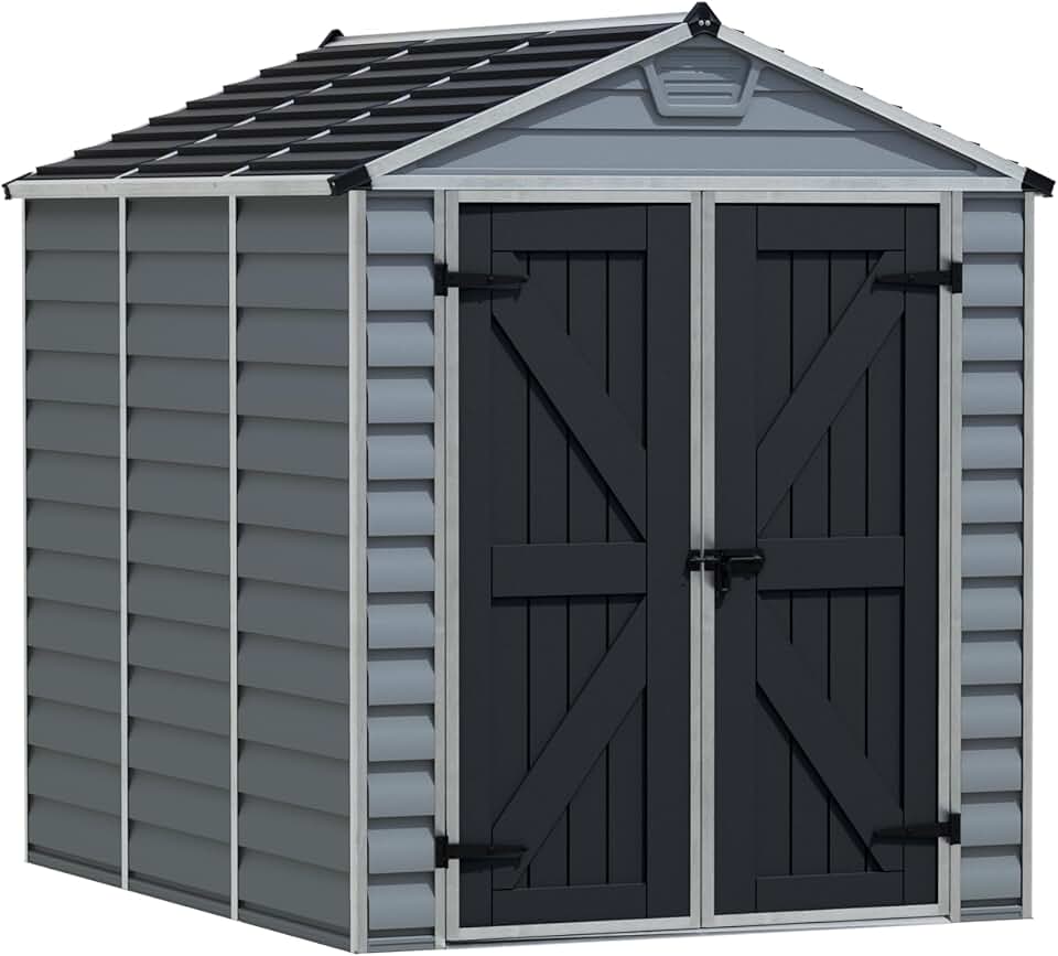 bleujardin by bleujardin Abri de jardin en Kit bleujardin 4.2m², Cadre en aluminium, panneaux en polycarbonate, Gris