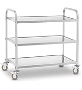 bleujardin Chariot de service avec roulettes, 3 plateaux RCSW 3 (101 x 55 x 96,5 cm, capacité de charge 480 kg...