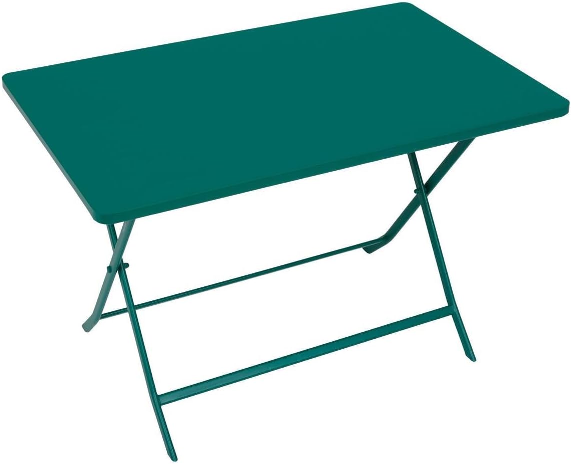 bleujardin - Greensboro Opale - rectangulaire pliante 4 places - acier antirouille renforcé
