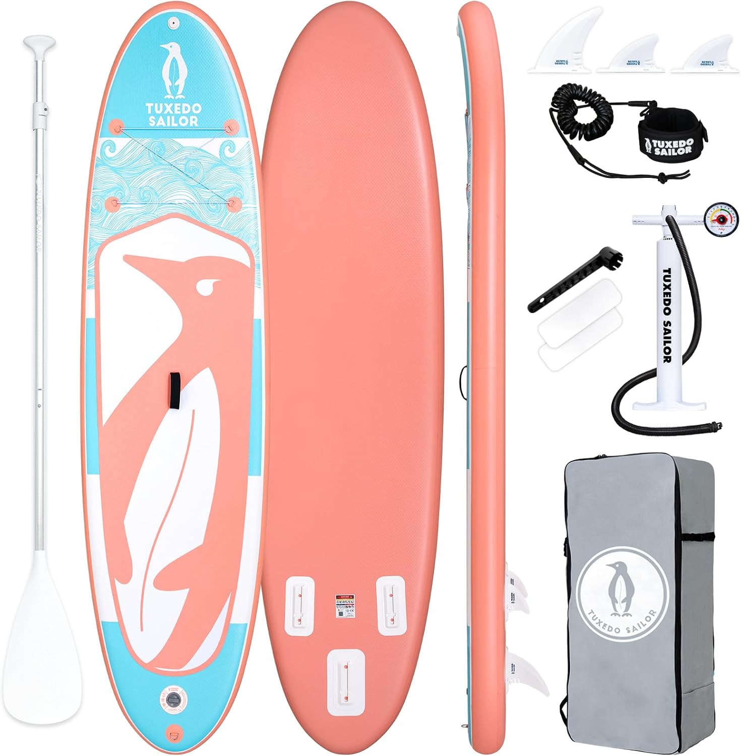 bleujardin - Paddle Gonflable Adulte - SUP 320 cm - avec accessoires complets