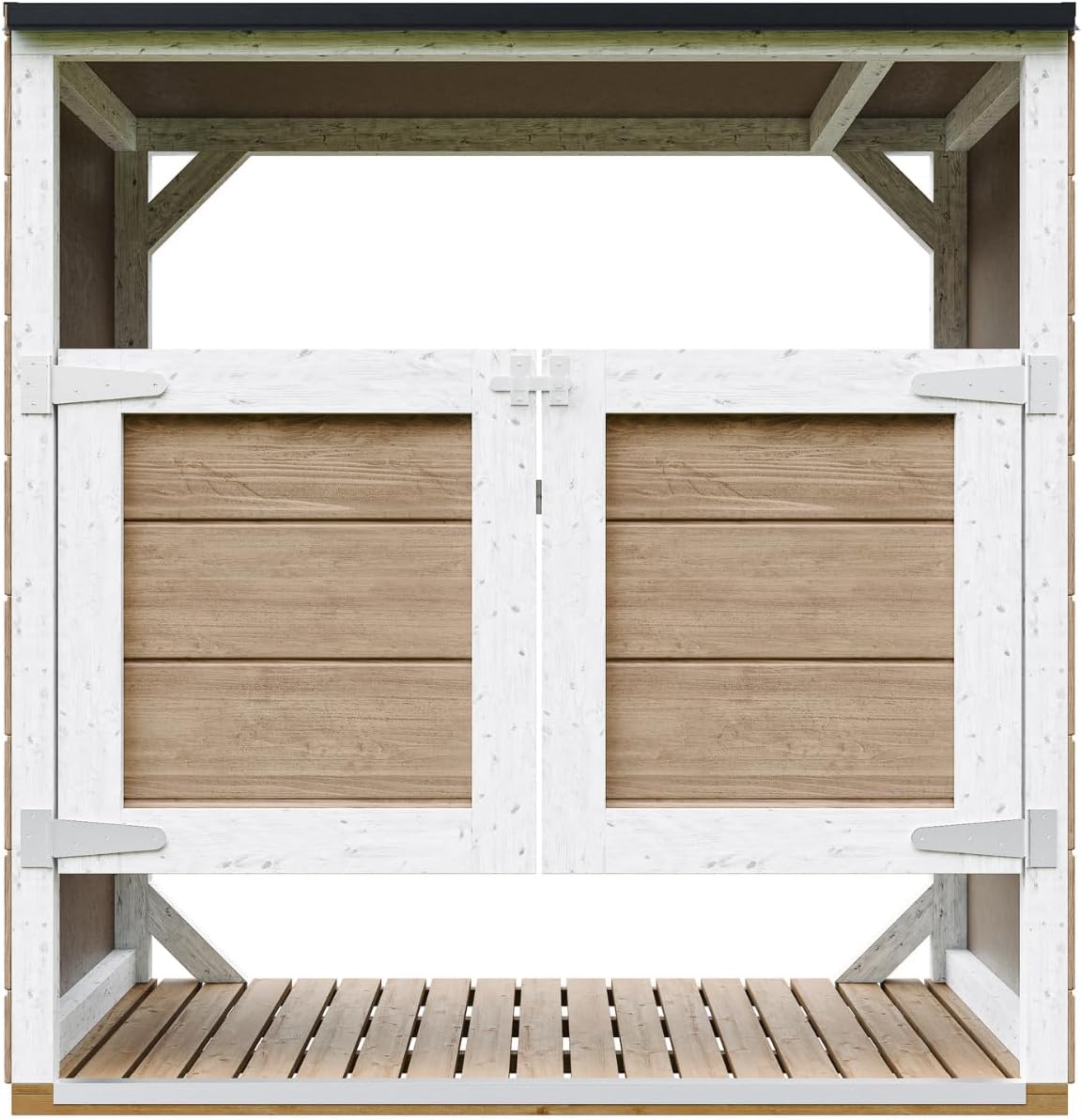 Abri de Jardin pour poubelles, Cache Poubelle extérieur 2x240L – Coffre de Rangement Exterieur, Armoire de Jardin, cabane de Jardin Exterieur – bleujardin M980A-TERRA Brown