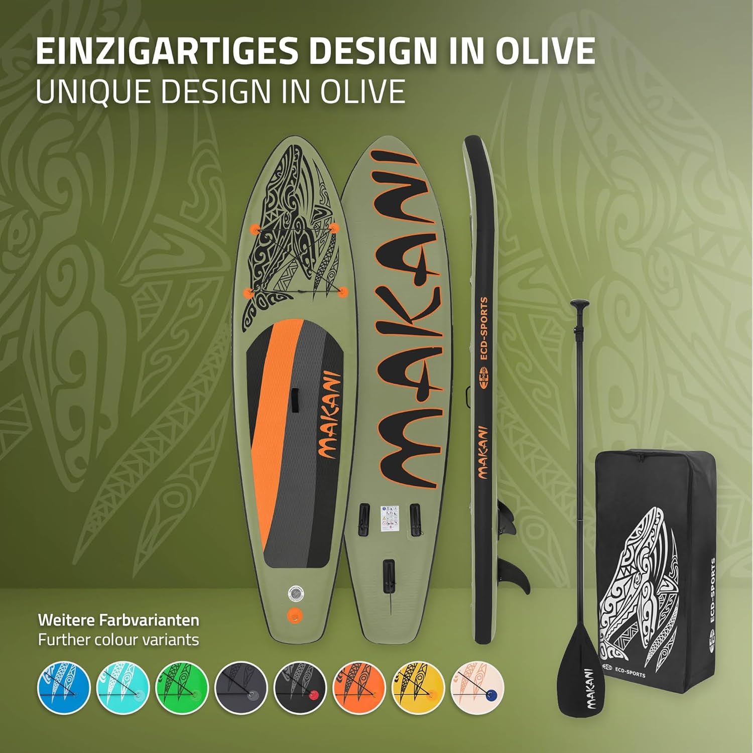 bleujardin - Stand Up Paddle Série - 305/308/320/380 cm - PVC, 120/150 kg, épaisseur 10/15 cm, sac, pompe
