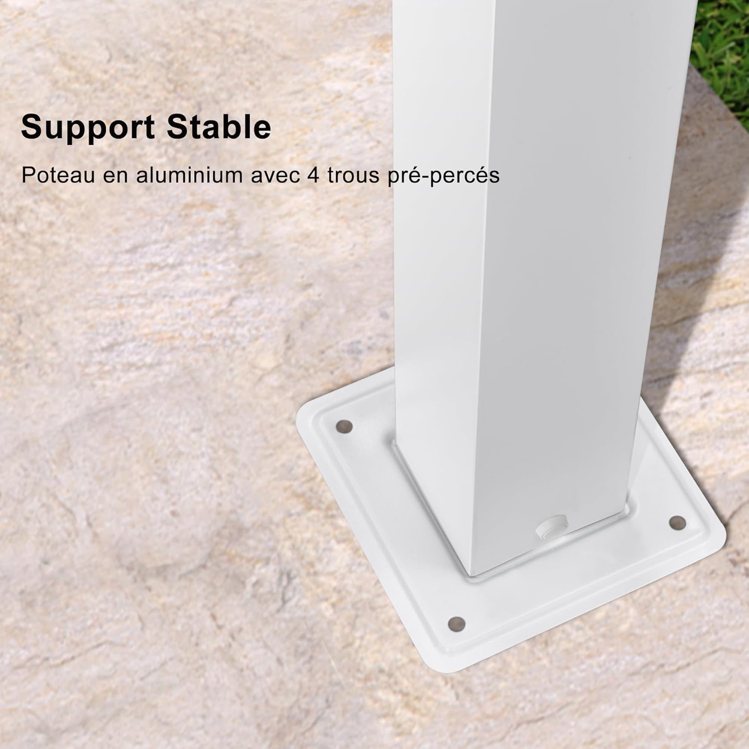 bleujardin - Pergola aluminium - 4x3m - éclairage intégré, toit kaki