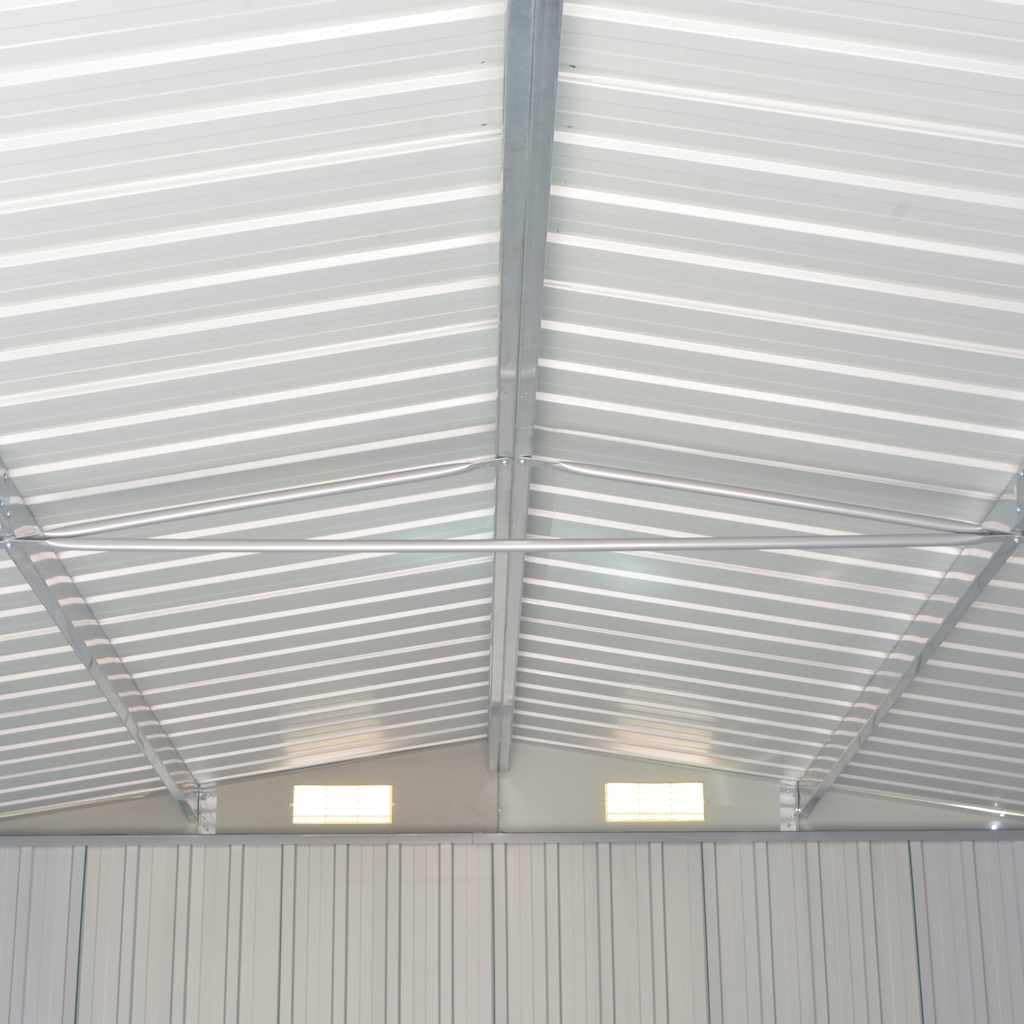 Abri de jardin - gris, acier galvanisé, 257x779x181 cm, 156,46kg