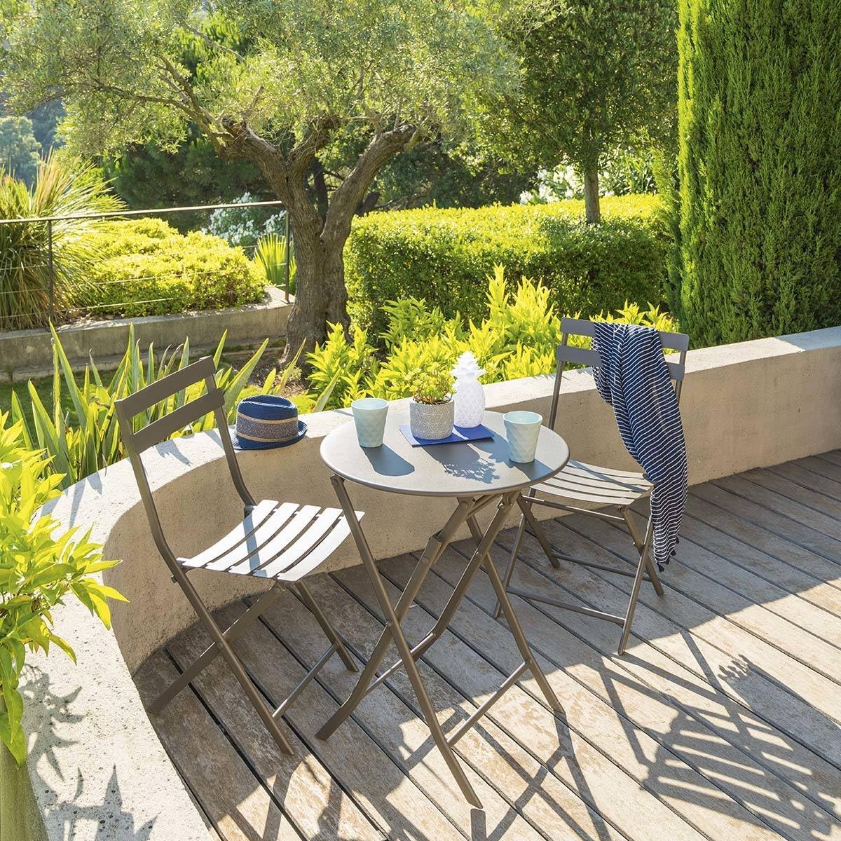bleujardin - Greensboro - Ø Ronde 2 places - acier Epoxy antirouille