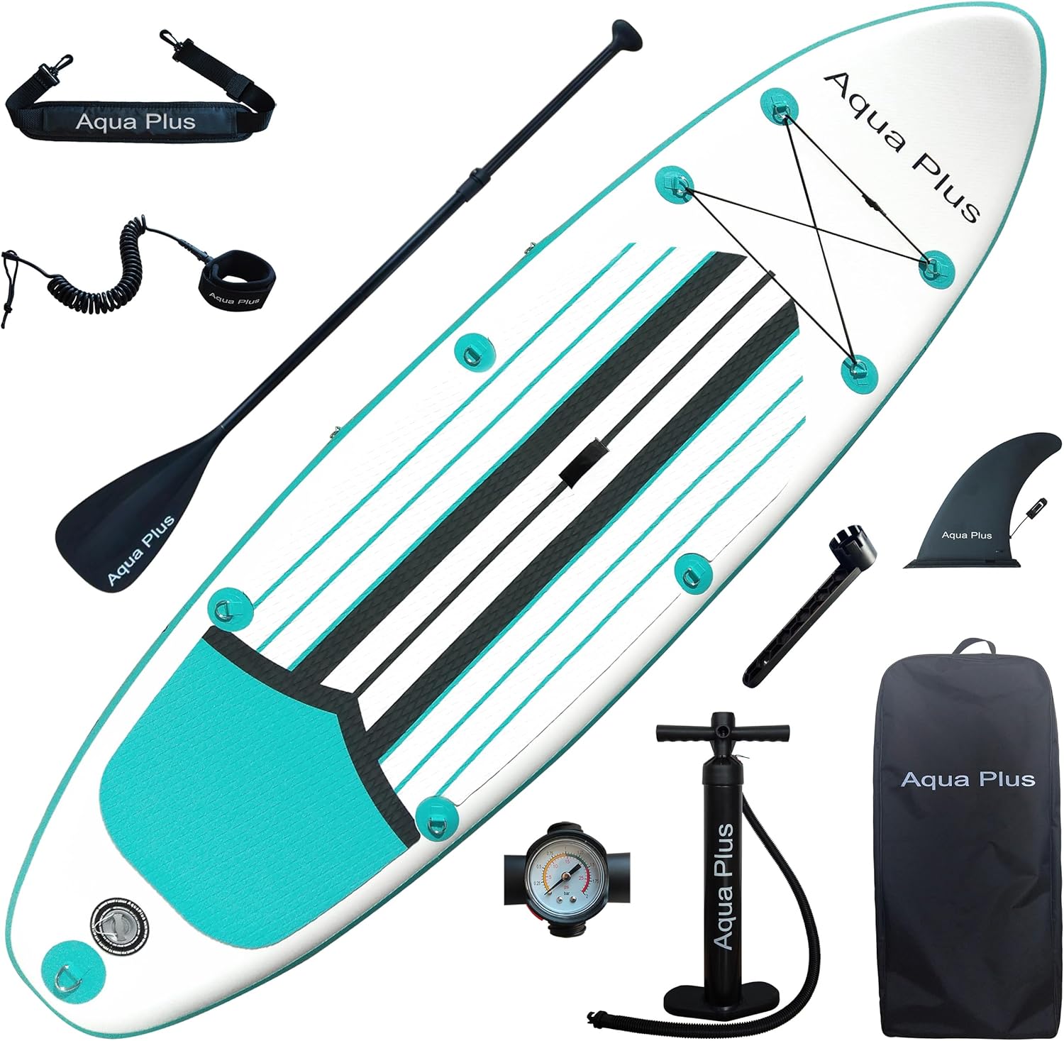 bleujardin - SUP Gonflable 15cm - planche à pagaie, set complet