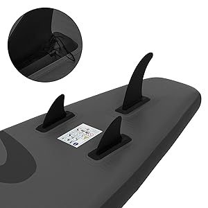 bleujardin Planche de stand up noir paddling Makani 320x80x15 cm SUP gonflable Planche paddle surf