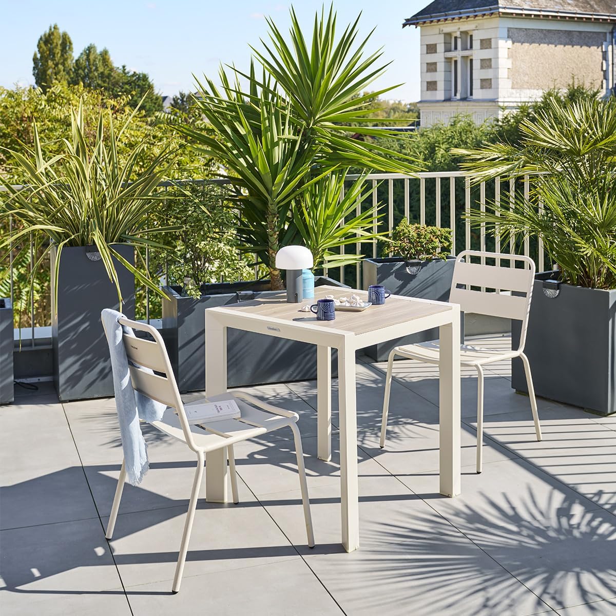 bleujardin - Evasion Argile - 2 places - aluminium époxy lattes bois