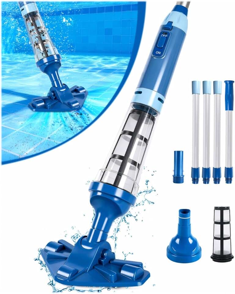 bleujardin - Aspirateur piscine sans fil - 2,13m - 60L/min, 90min autonomie