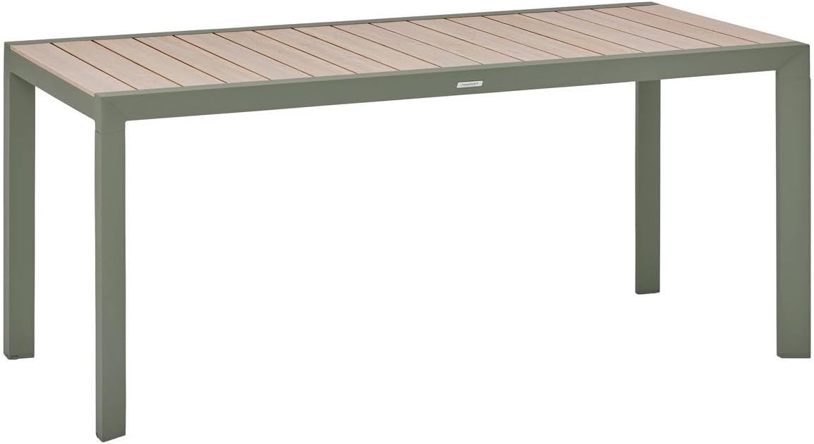 bleujardin - Table Evasion 6 places - 180x90 cm - alu beige lin/laurier