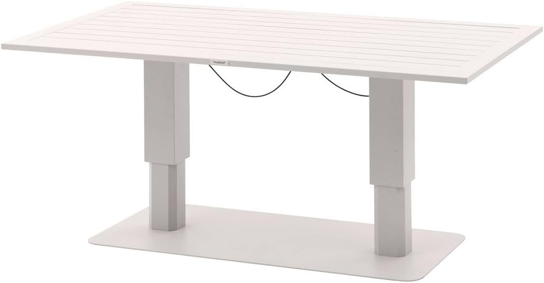 bleujardin - Salimia - 150x80 cm - table jardin relevable, alu, 6-8 pers