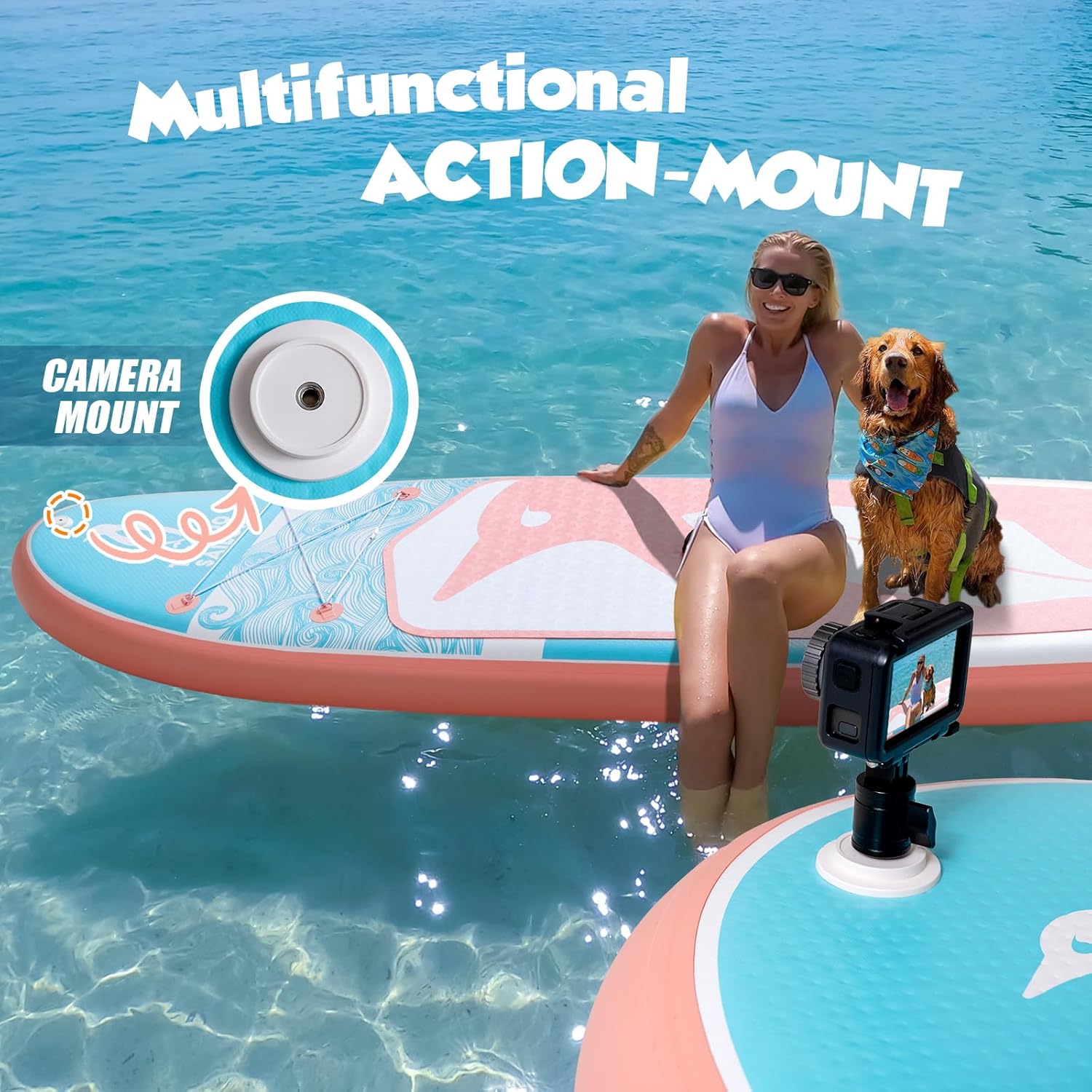 bleujardin - Paddle Gonflable Adulte - SUP 320 cm - avec accessoires complets