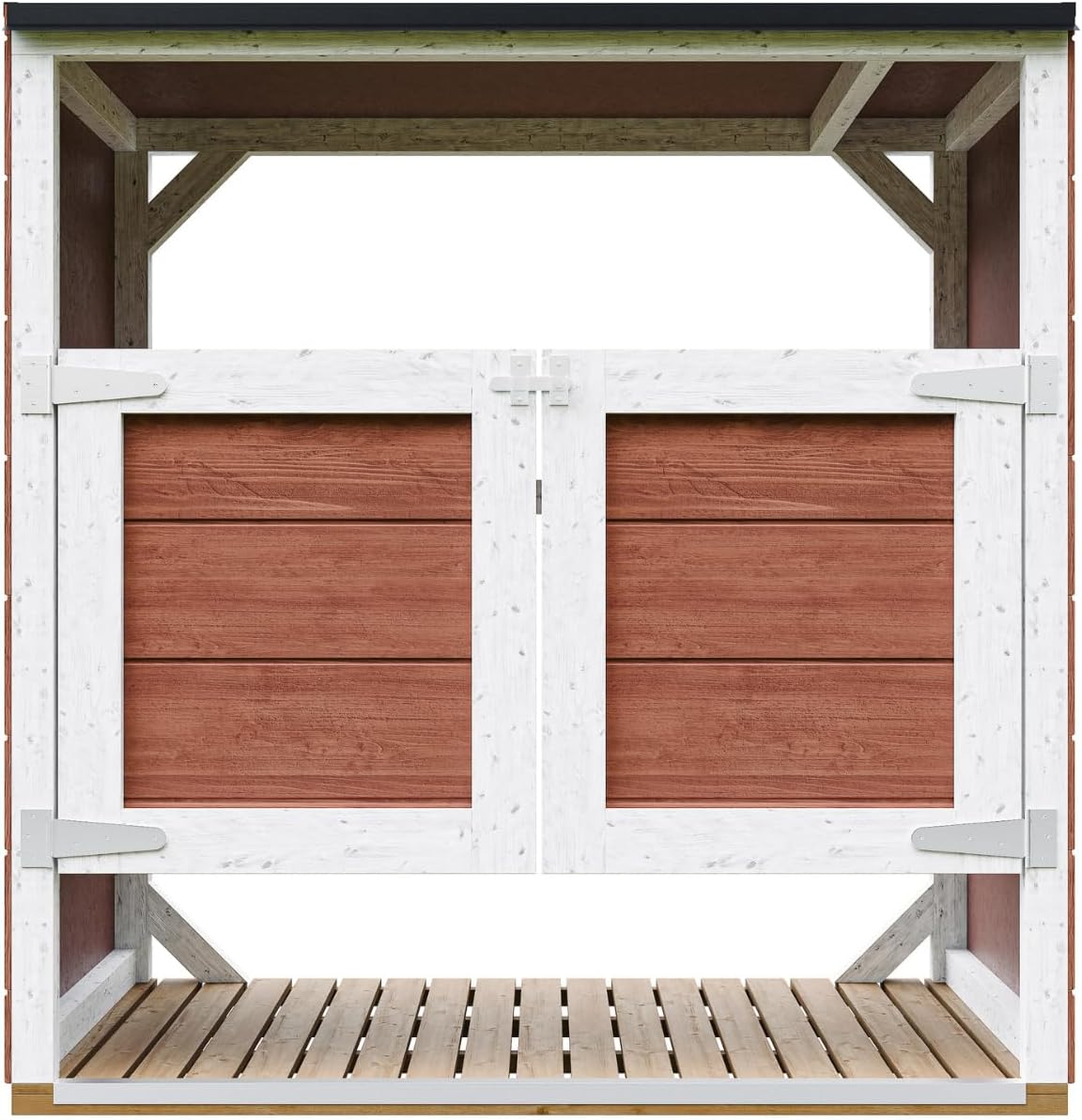 Abri de Jardin pour poubelles, Cache Poubelle extérieur 2x240L – Coffre de Rangement Exterieur, Armoire de Jardin, cabane de Jardin Exterieur – bleujardin M980A-REDWOOD Red