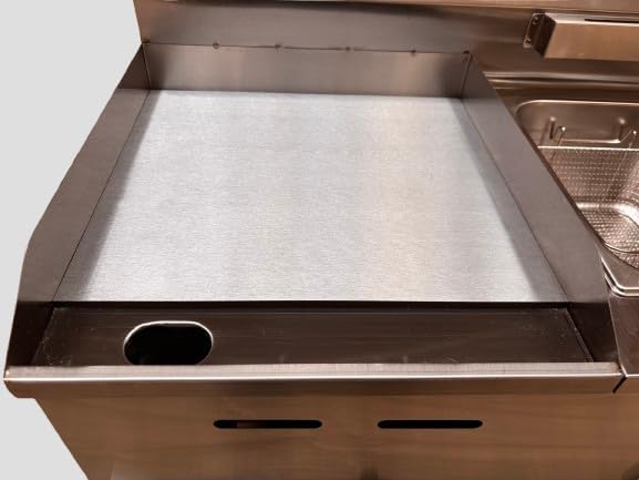 Plancha gaz inox combinée friteuse, 9400W, butane/propane