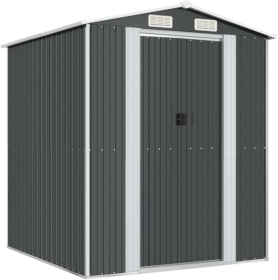 bleujardin - abri de jardin acier galvanisé - 192x191x223 cm - anthracite
