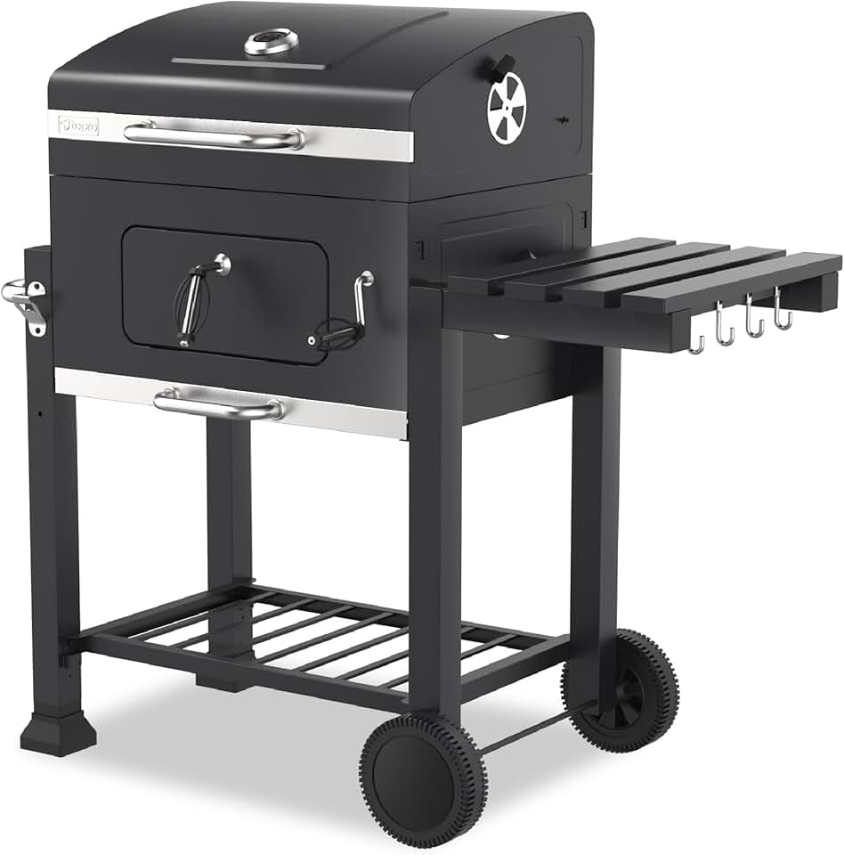 bleujardin - Toronto Click - barbecue charbon acier anthracite inox, compact
