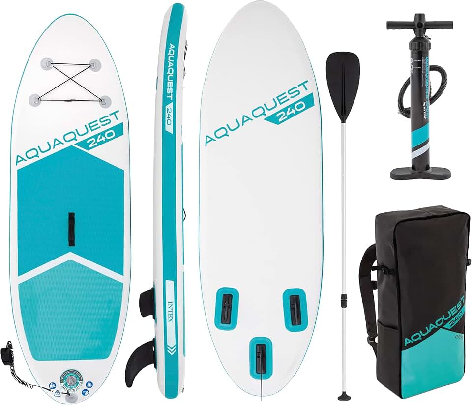 bleujardin - Aqua Quest 240 - 240 cm - kayak gonflable, 2 places, 68241NP