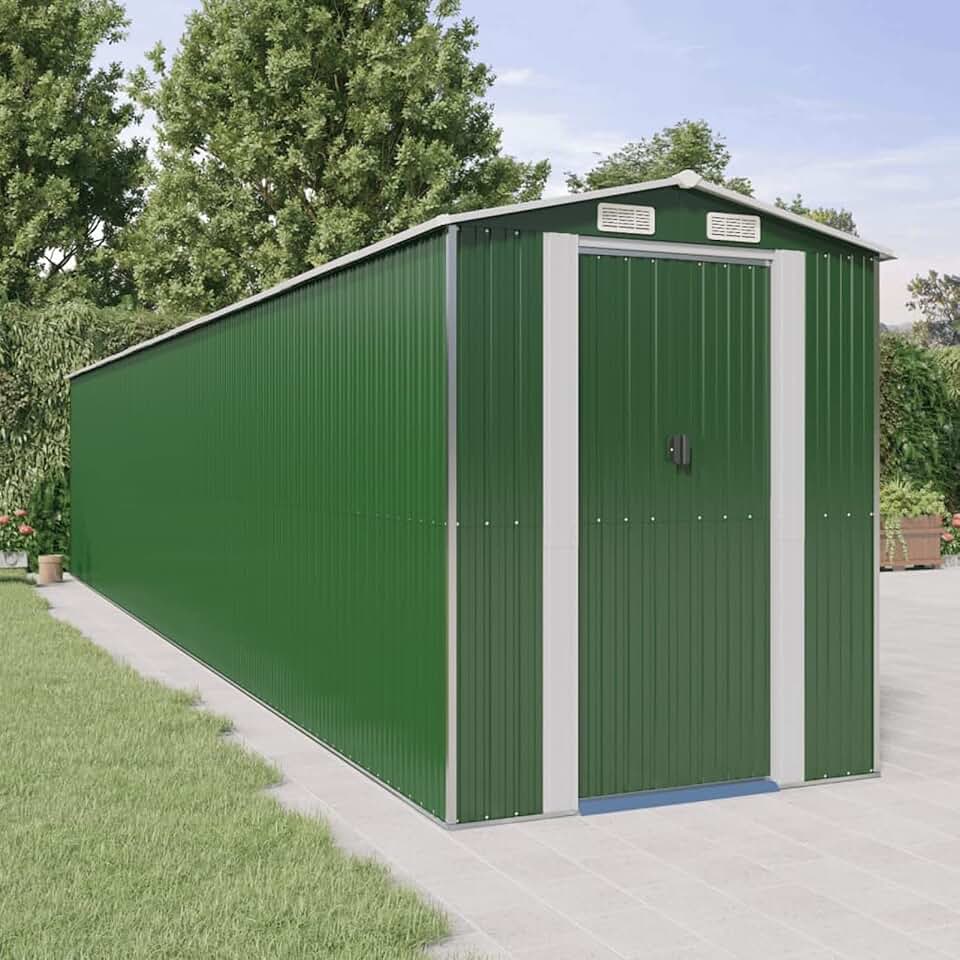 bleujardin Grand Abri de Jardin en Acier Galvanisé - Stockage Extérieur Spacieux et Ventilé