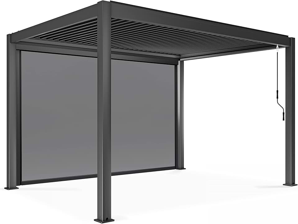 bleujardin - Pergola bioclimatique autoportée - 3x4m - store inclus