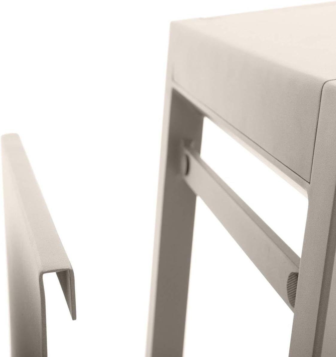 bleujardin - Allure table de jardin carrée 55x45x55cm aluminium argile