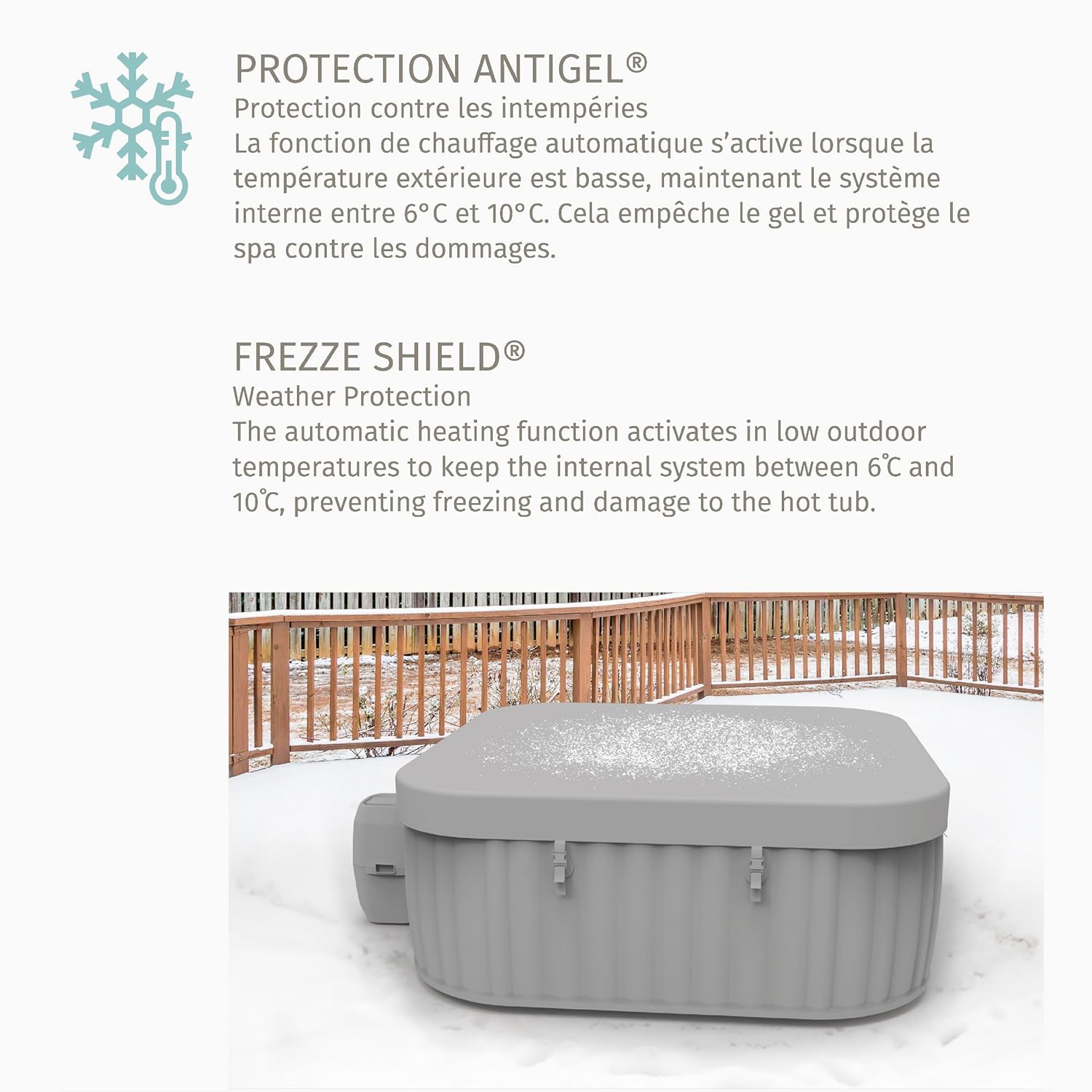 bleujardin - Spa Comfy 5p - 293x230x71cm - 10 hydrojets, WiFi