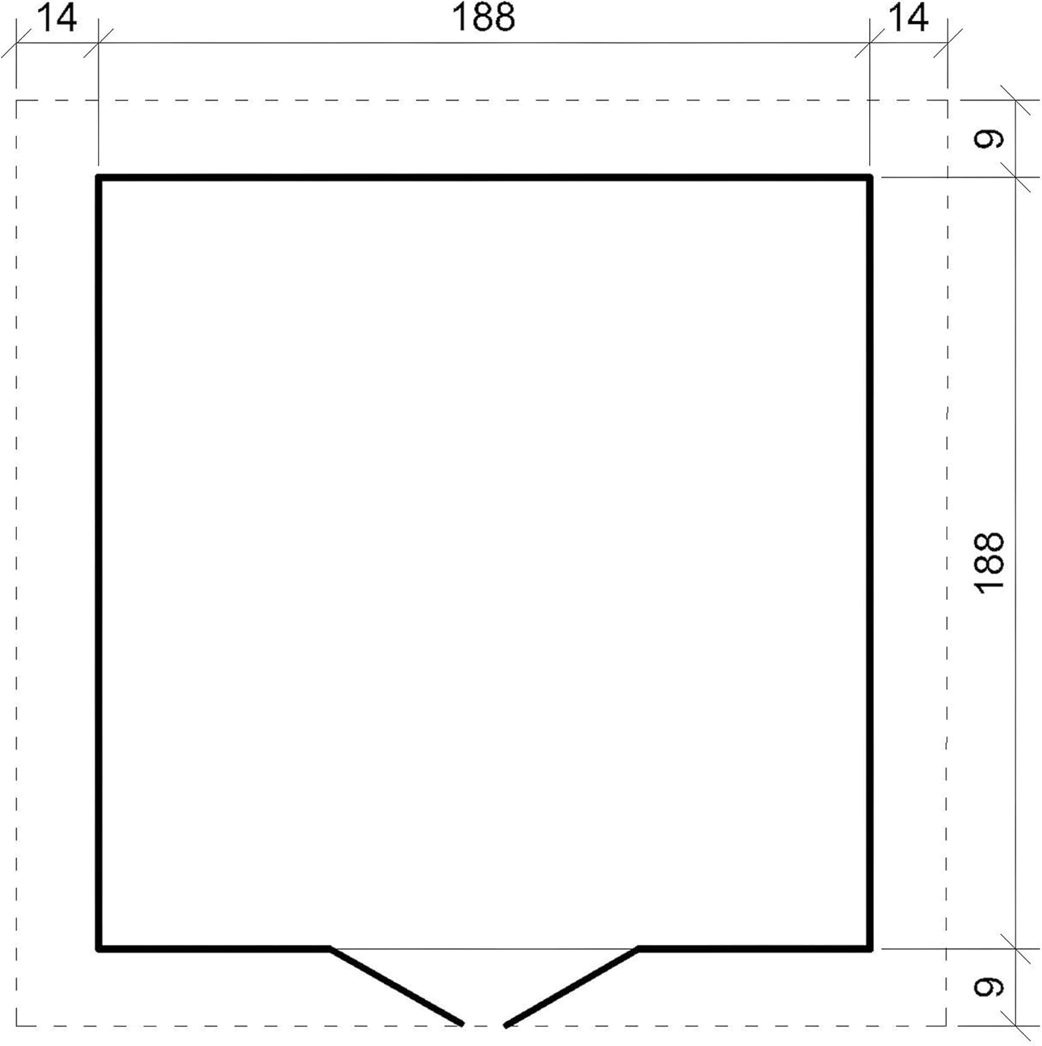 Abri de Jardin en Bois - Stockage extérieur I216xL206xH218 cm/ 3.53 m2 Petit abri à Outils, Local à vélos - Toit imperméable, fenêtres bleujardin M343C