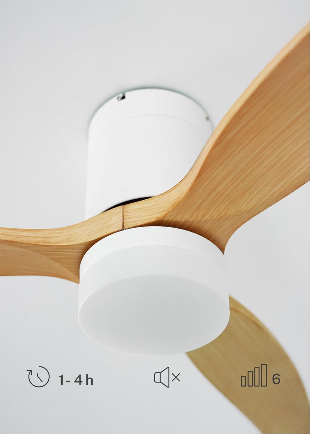 CREATE - Windcalm - Ø112cm, 40W, éclairage 3 températures, silencieux, télécommande, été-hiver, S/Ventilateur