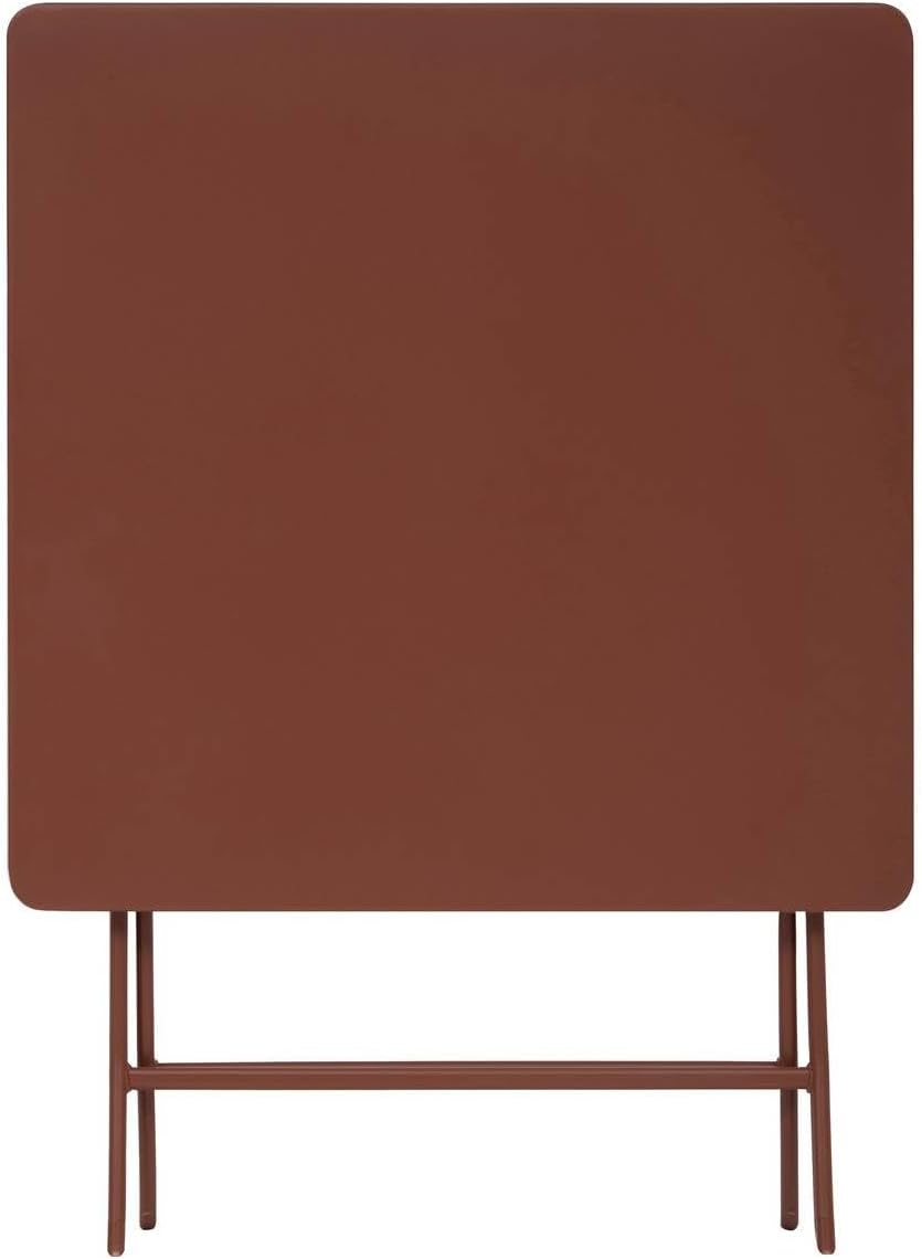 bleujardin - Greensboro - 2 places 70x70cm - table pliante acier acajou