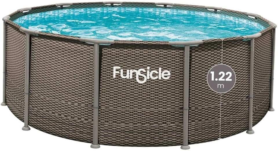 bleujardin - piscine tubulaire ronde - 3,66x1,22m - structure résistante