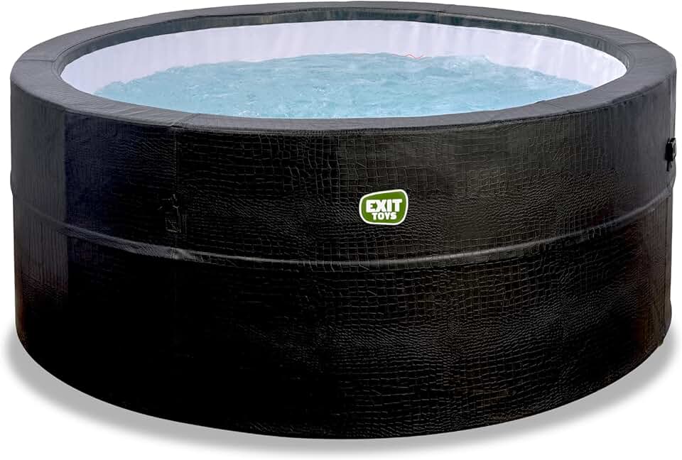 bleujardin - Leather Premium Spa extérieur 184x73cm - 4 places, chauffage, 120 jets air