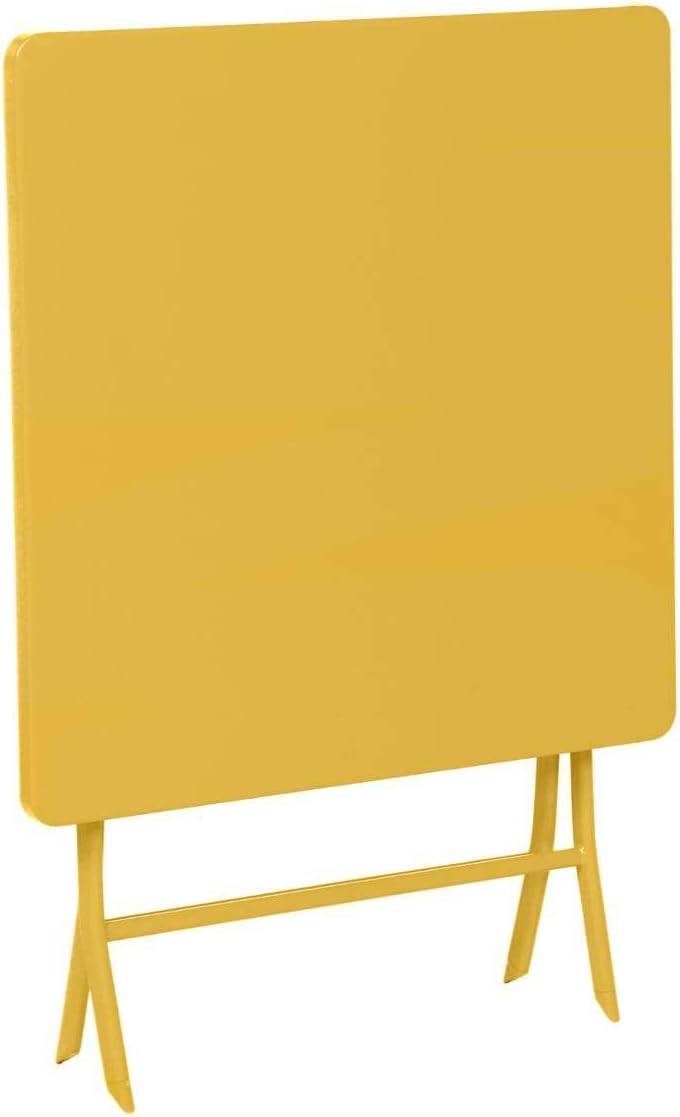 bleujardin - Greensboro série - 2 places, acier renforcé, jaune - table pliante