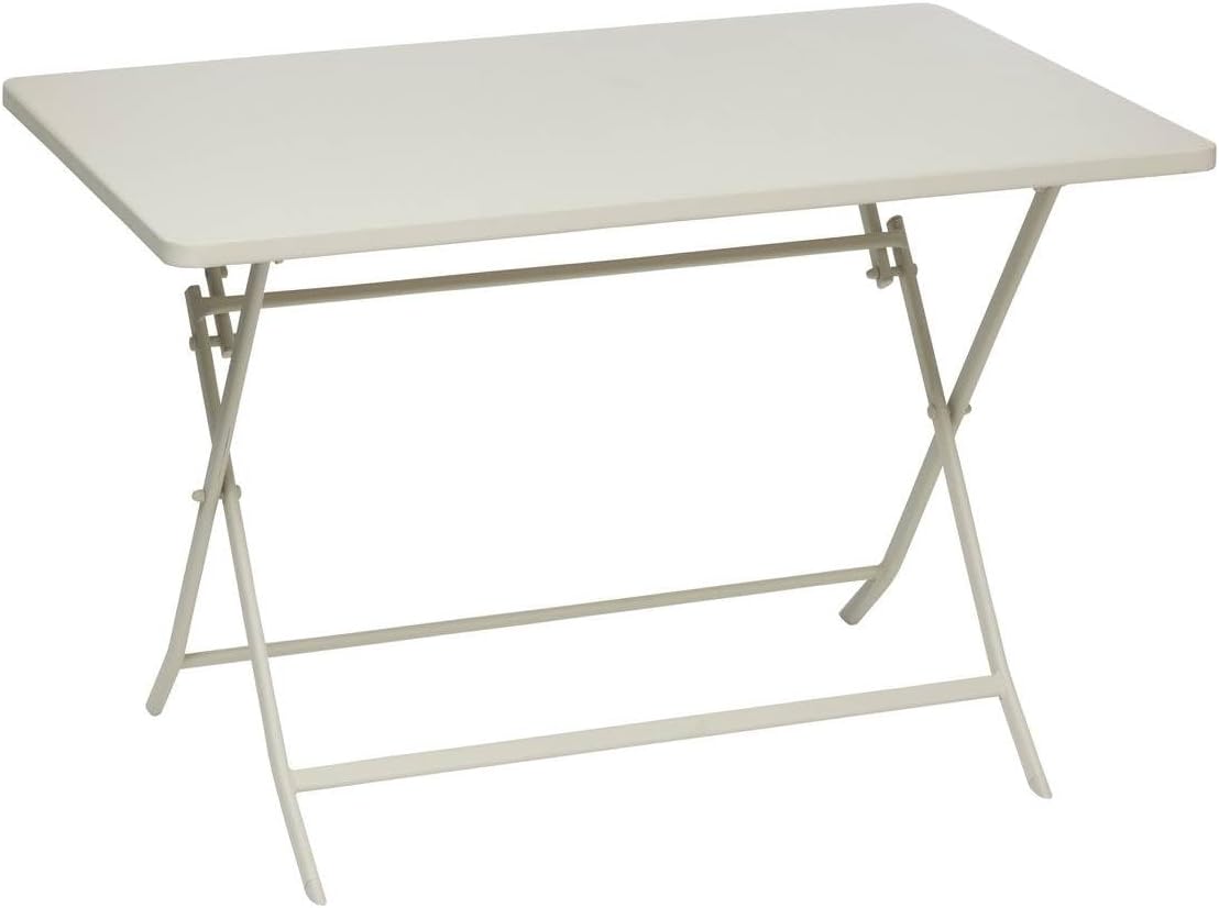 bleujardin - Greensboro pliante rectangle 4 places - acier renforcé - 110x70 cm