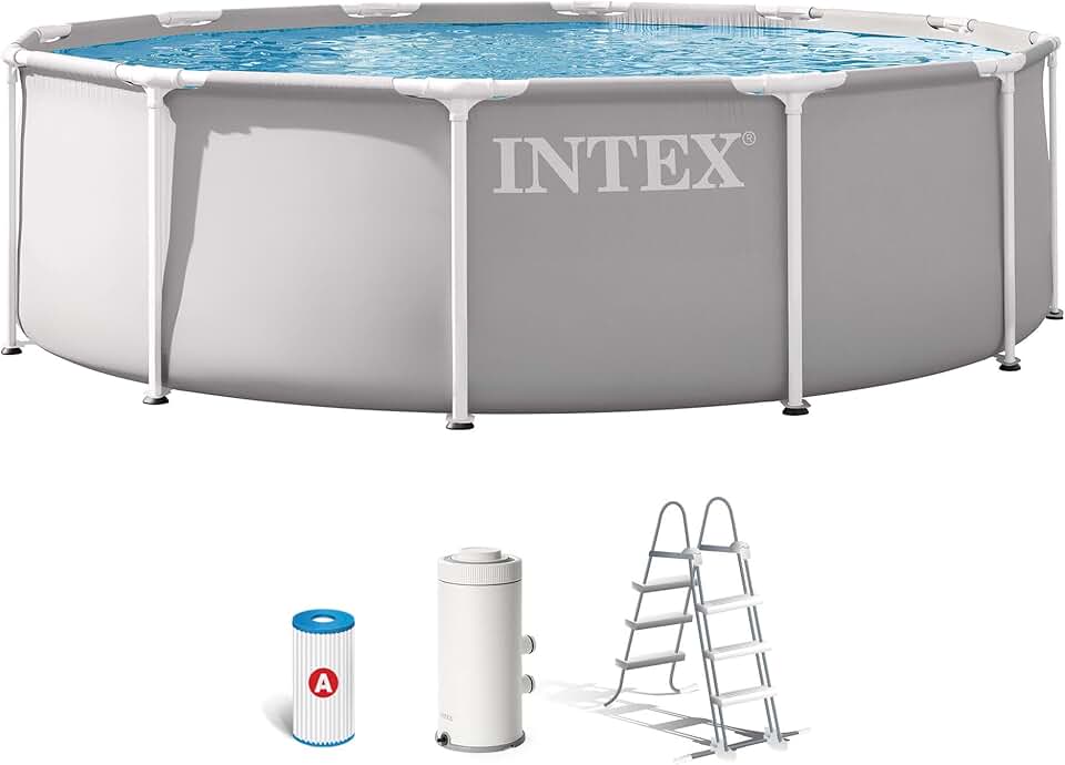 bleujardin - Piscine Prism Frame ronde tubulaire 3,66 x 0,99 m - 26716ND
