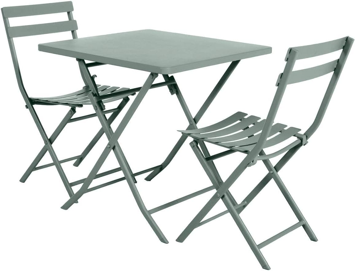 bleujardin - Greensboro - 2 places - acier antirouille, pliant, vert olive