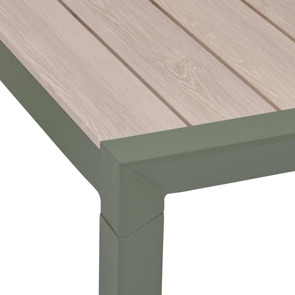 bleujardin - Table Evasion 6 places - 180x90 cm - alu beige lin/laurier