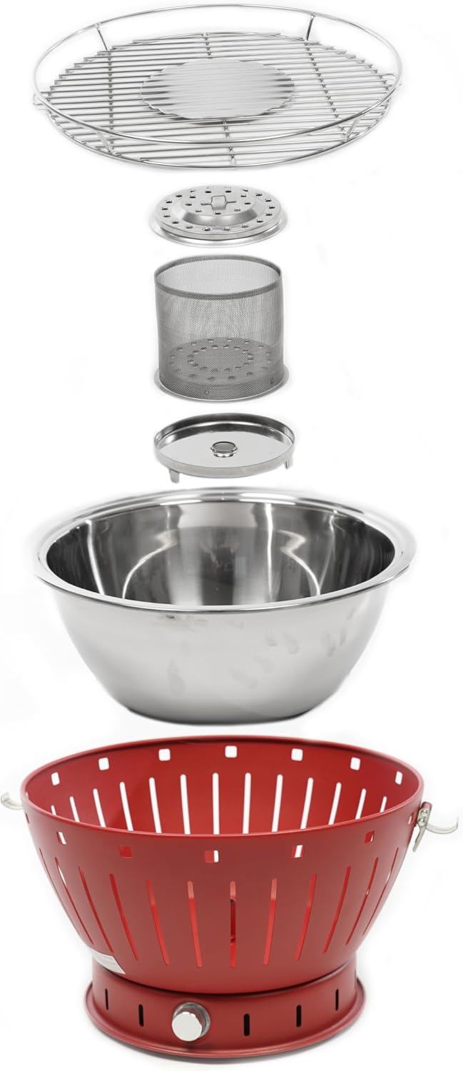 bleujardin - Barbecue portable 35cm - charbon - sans fumée