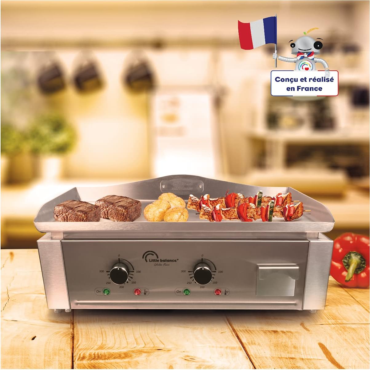 bleujardin - Aquitaine Pro série - inox - 2 zones, 3500W - 8476