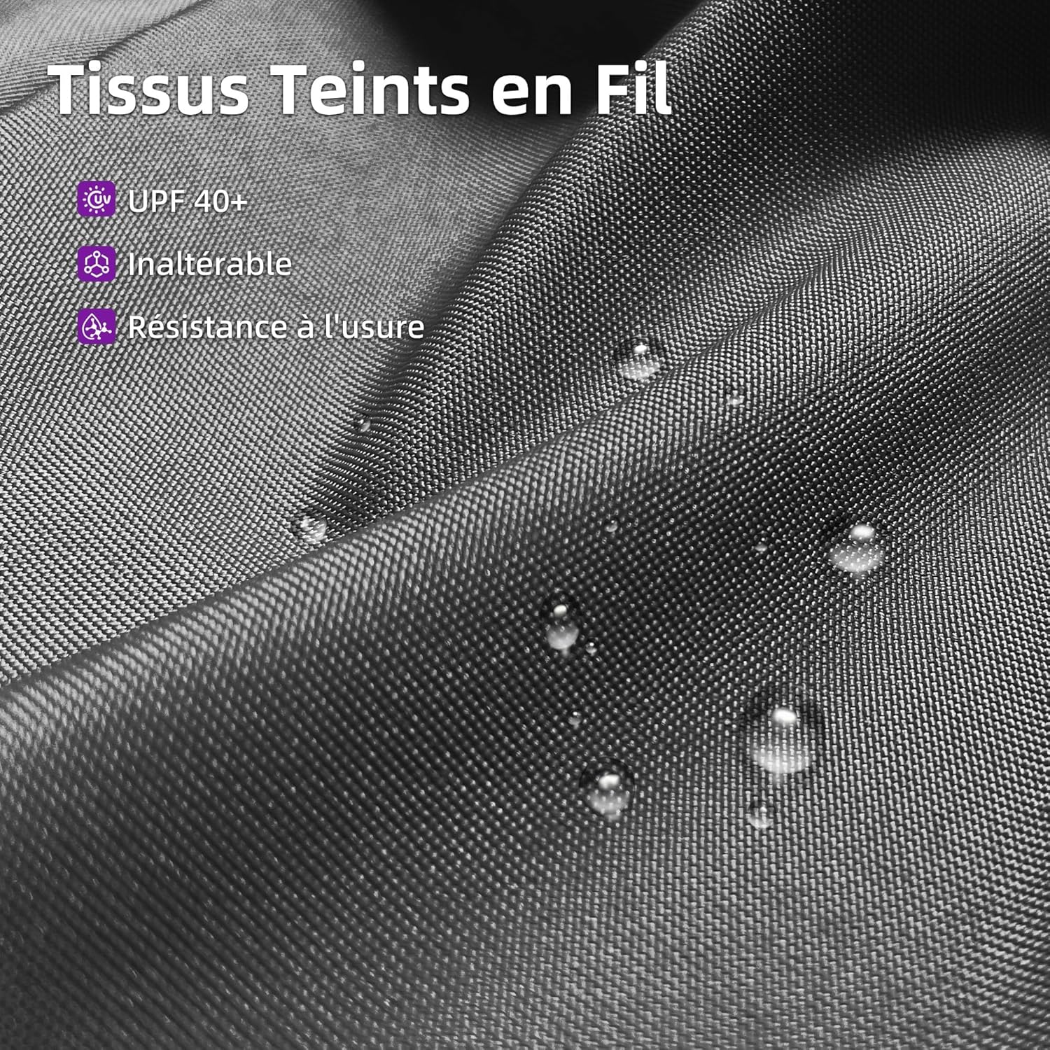 bleujardin - Pergola aluminium - 4x3,2m - LED, toit rétractable, toile teintée